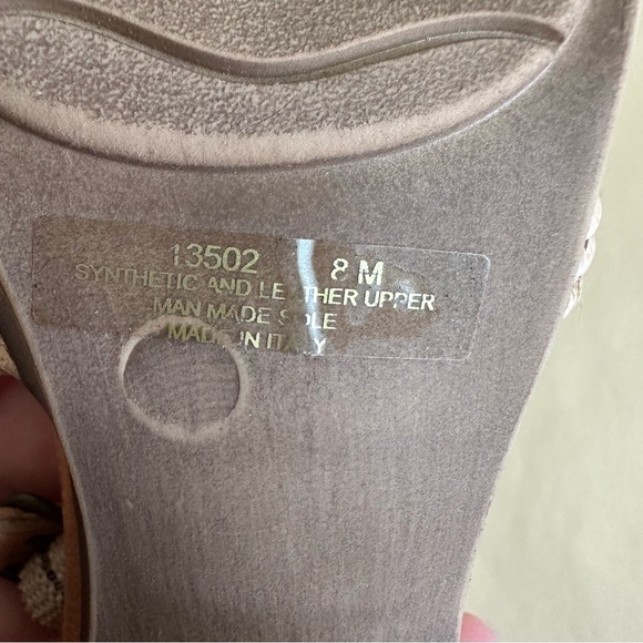 Mariella Boho Sandal Women 8M Ankle Strap Block Heel Leather Woven Italy Comfort - Picture 10 of 10